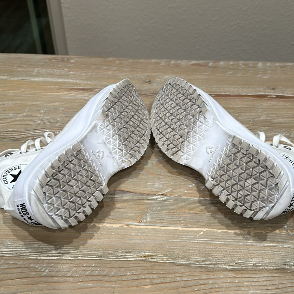 Converse High Top Lugged Leather Trainers - Picture 7 of 12